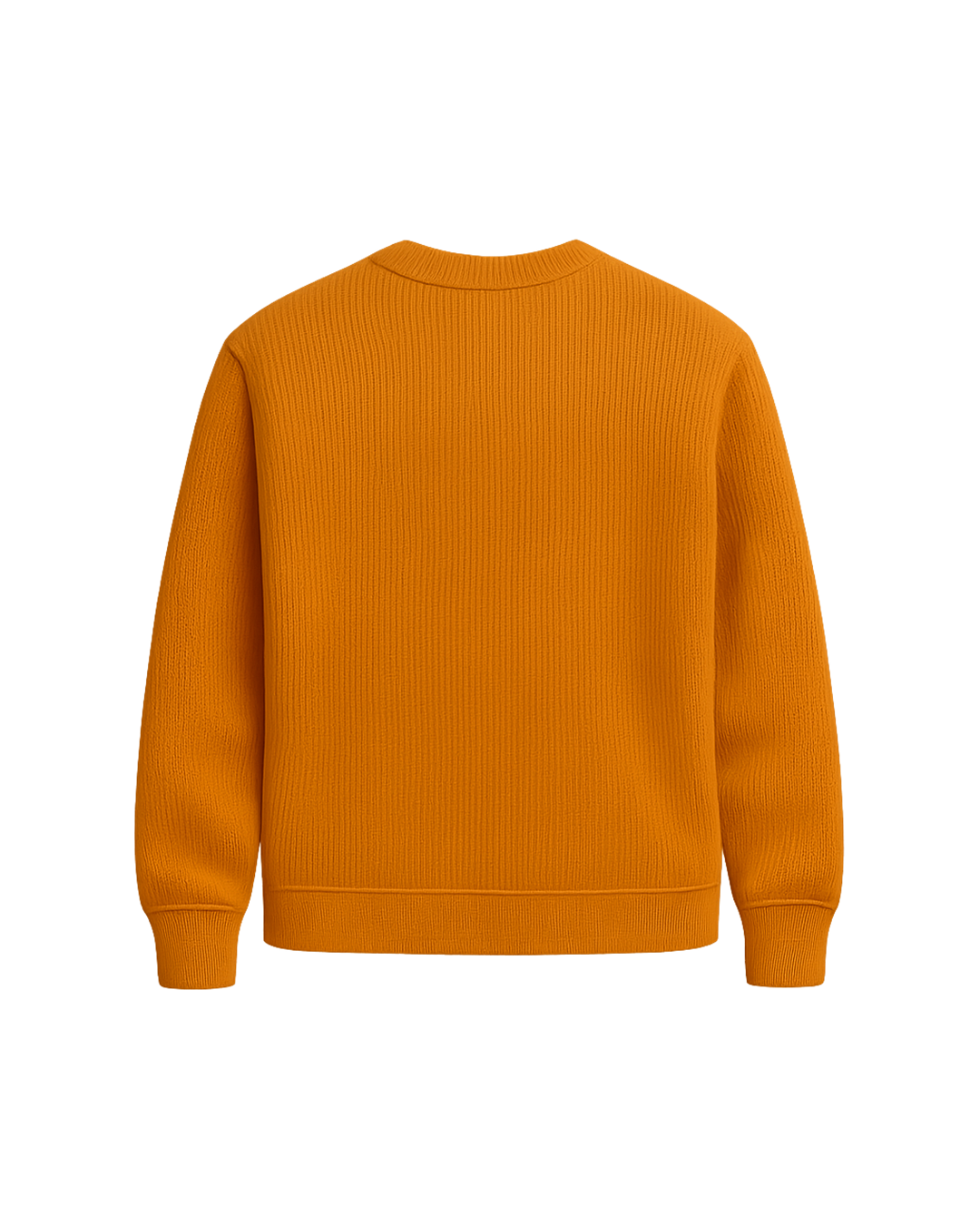 256 ORANGE WAFFLE KNIT LONGSLEEVE