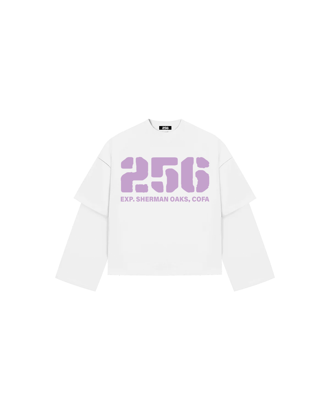 "PURPLE SIGNATURE" WHITE DOUBLE LONGSLEEVE