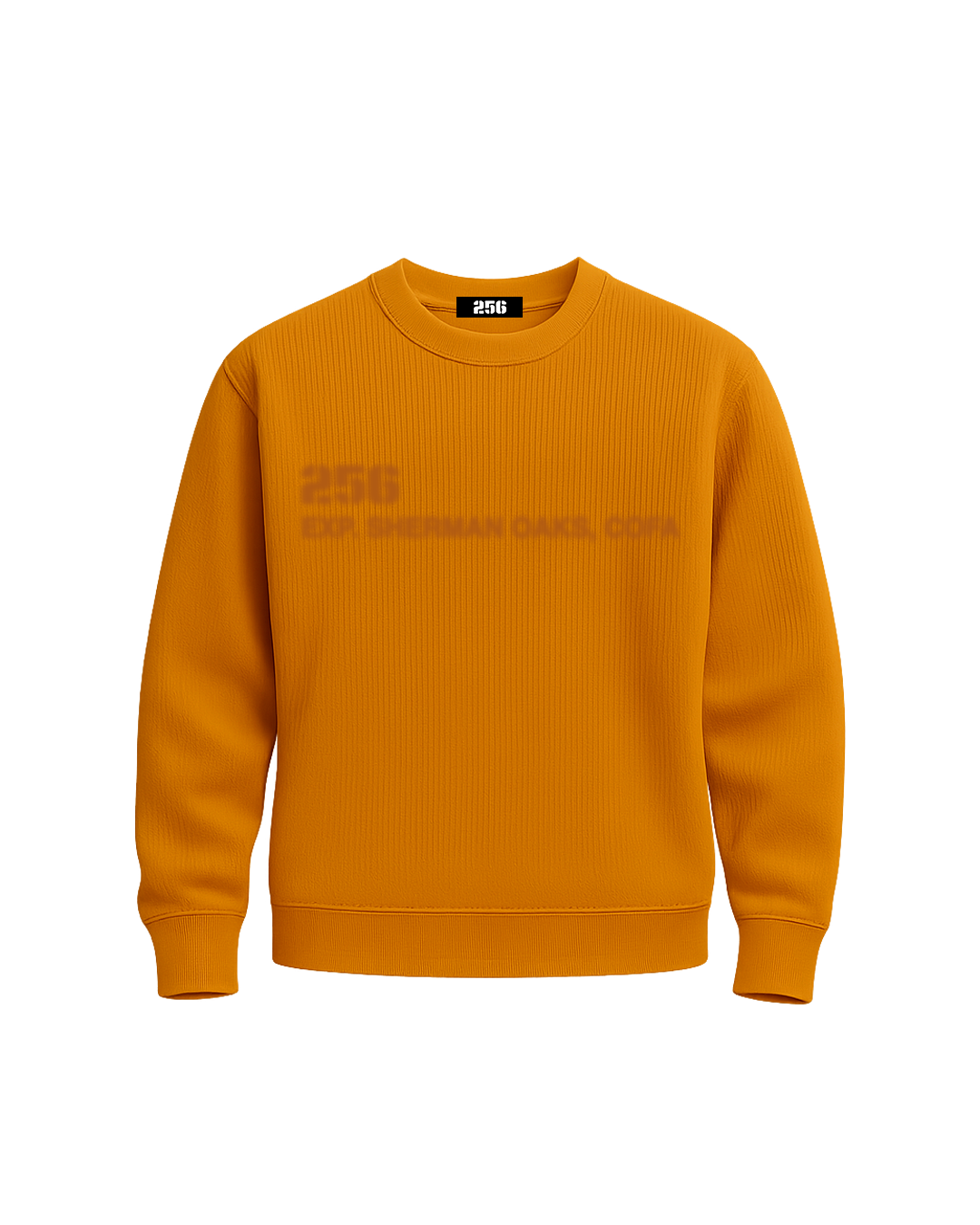 256 ORANGE WAFFLE KNIT LONGSLEEVE