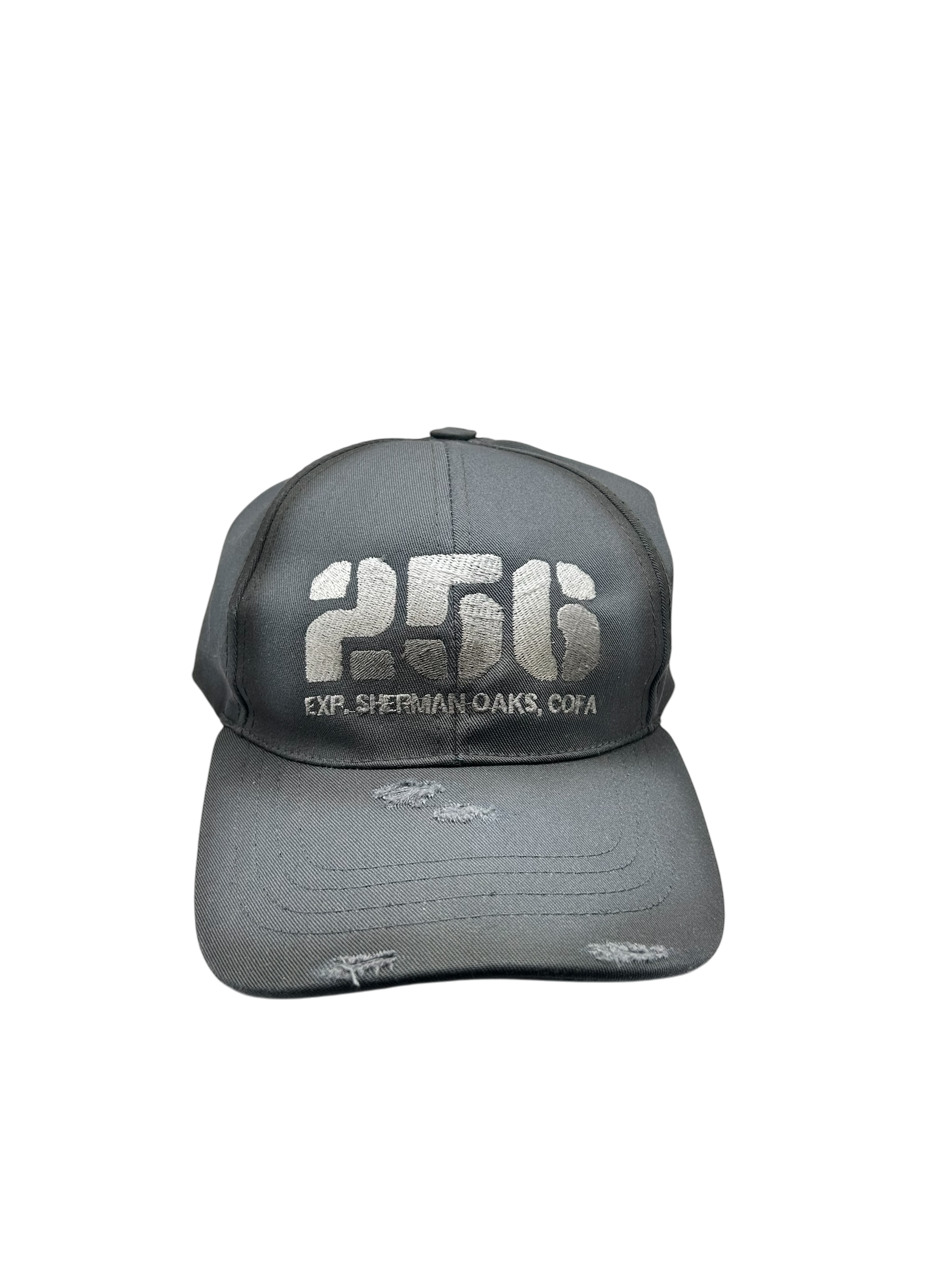 GREY DISTRESSED SIGNATURE CAP