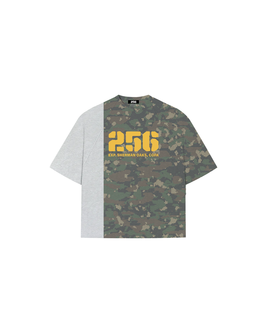 "MILITARY HALF CAMO" GREY TEE