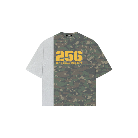 "MILITARY HALF CAMO" GREY TEE